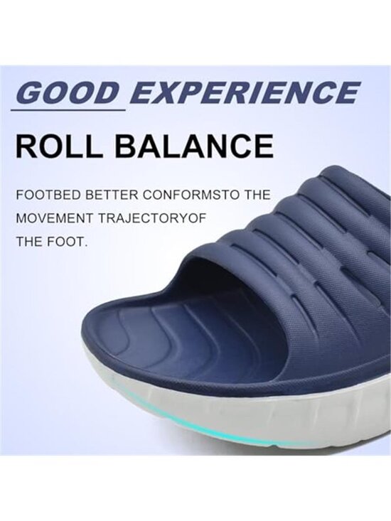 New Mens Recovery Sandals Orthotic Arch Support Open Toe Sport Slides Thick main image 4